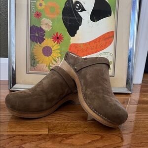 Brown Suede Dansko Women’s Clogs